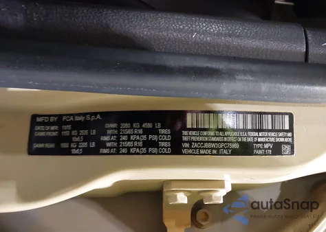 2016 Jeep Renegade Latitude from USA, damaged, VIN ZACCJBBW3GPC75969